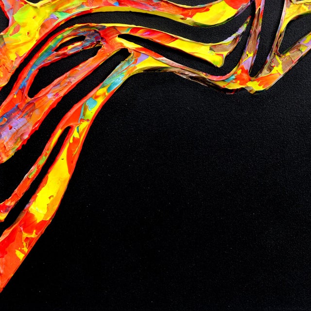 Cosmic Dance Connects Everything in the Universe - Abstract 3d Textural Painting Original Artwork by Virginie Schroeder For Sale - Image 4 of 9