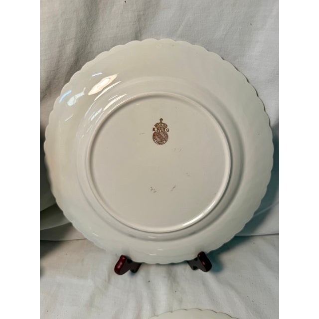 Brown Vintage, French, Luneville, Ceramic Fish Plates - Set of 4 For Sale - Image 8 of 11