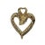 Estate .33 CTW diamond heart pendant. This estate heart pendant is crafted in 10 karat yellow gold featuring .33 carat...