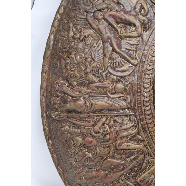 Rare Harold Studios Medusa Parade Shield Wall Sculpture After the 1552 Jörg Sigman Masterpiece For Sale - Image 9 of 18