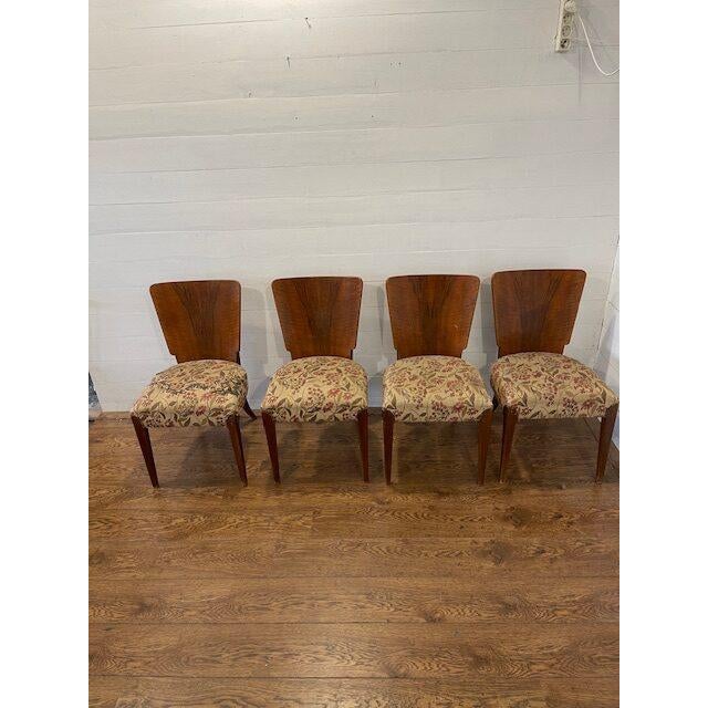 Original halabala chairs h-214, 1930-1940 in very good original condition up-zavody set of 4 chairs . Dims; h= 46 / 83 cm...