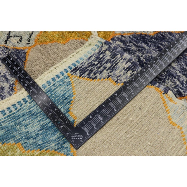 2010s Preppy Argyle Beni Mrirt Moroccan Rug - 10'03 X 13'03 For Sale - Image 5 of 9