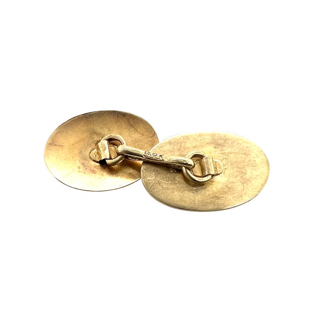 1900 - 1909 Larter & Sons Art Nouveau 14k Gold Poseidon Cufflinks, Circa 1900–1910, Pair For Sale - Image 5 of 6
