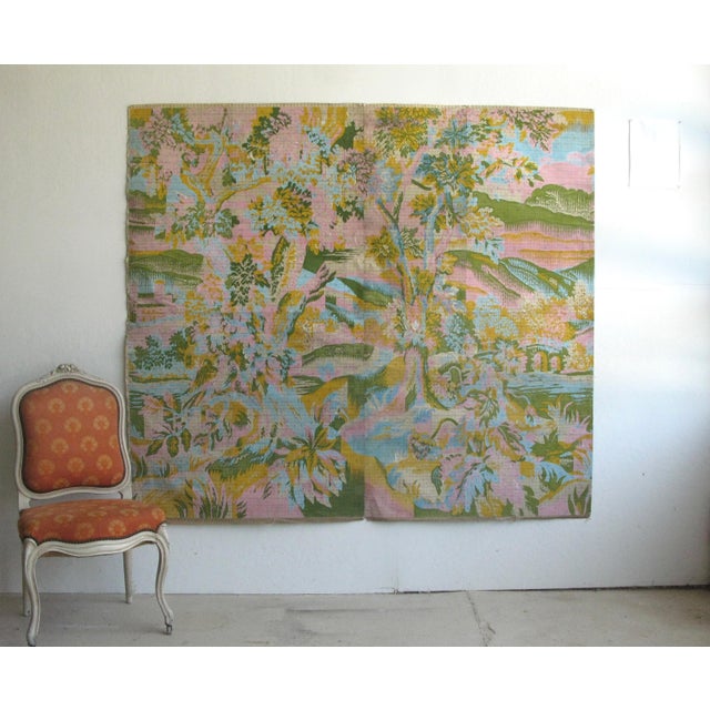 French Country Antique Tapestry Design Gouache Painting For Sale - Image 3 of 18