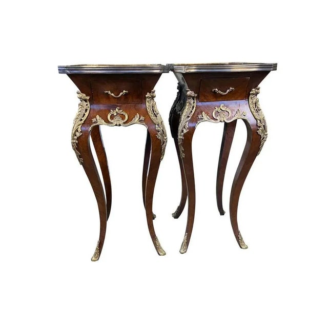 French Kingwood Side Tables, 20th Century, Set of 2 For Sale - Image 4 of 15