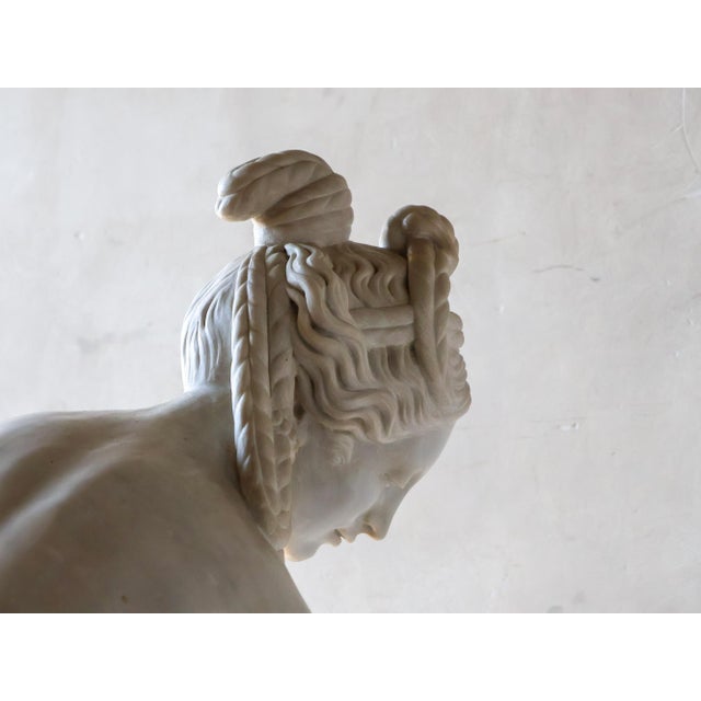 White After Christophe-Gabriel Allegrain, Sculpture of a Bathing Woman, Marble For Sale - Image 8 of 13
