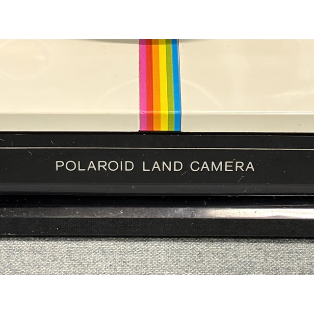 White Polaroid One Step Rainbow Land Camera With Flash For Sale - Image 8 of 9
