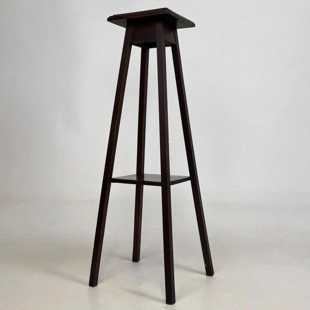 19th Century Antique English Oak Planter Stand, 1890s For Sale - Image 5 of 9