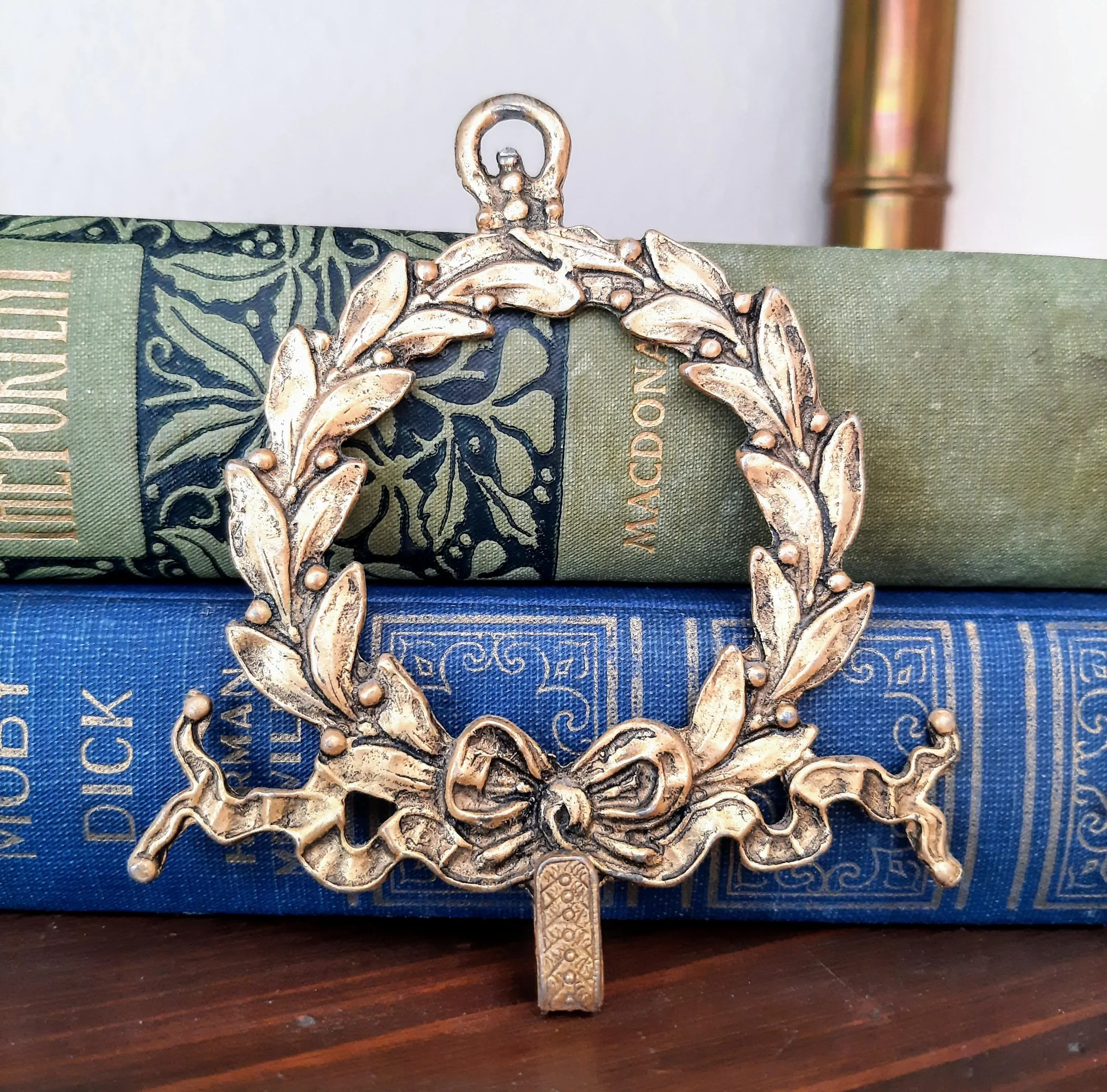 James Papalia Original 1962 Brass Hook Wreath 22kt Gold Plate