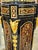 Black Wood Pedestal With Bronze Accents, Gold Leaf Details & Marble Top For Sale In Miami - Image 6 of 6