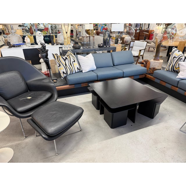 Late 20th Century Italian Nesting Coffee Cocktail Table Set Black Lacquer For Sale - Image 12 of 18