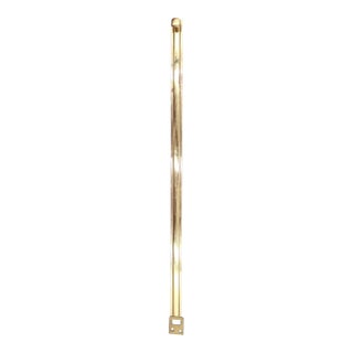 Vintage 18 In. Polished Brass Surface Mount Door Bolt For Sale