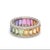 Natural 8.19 cts rainbow sapphire & 0.59 cts diamond band ring in 18k gold For Sale - Image 10 of 18