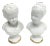 Vintage Mid-Century Modern Lefton Bisque Porcelain Victorian Boy & Girl Pair Bust Statue For Sale