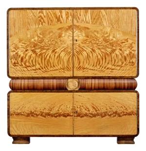 Art Deco Scandinavian Birch and Elm Cabinet, 1930