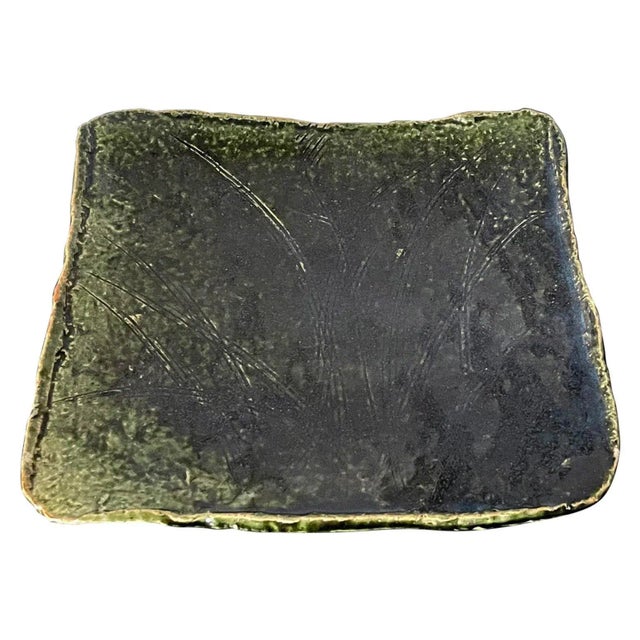 Japanese Oribe Square Dish by Kitaoji Rosanjin For Sale - Image 13 of 13