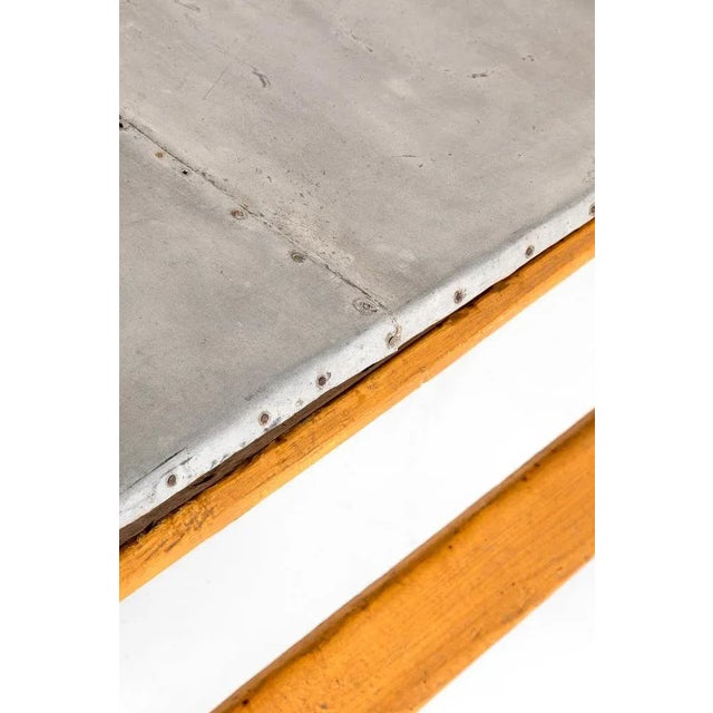 Pine X-Frame Trestle Table, 1980s For Sale - Image 9 of 13