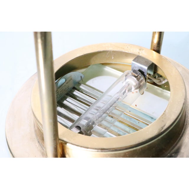 1980s Art Deco Revival Hollywood Regency Style Saucer Halogen Chandelier For Sale - Image 15 of 16