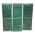 Antique American Green Farmhouse Shutter 19th C Architectural Salvage- Set of 3 For Sale