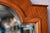 Antique Wall Mirror in Carved and Beveled Oak and Fortin Veneer, 1930s For Sale - Image 6 of 11