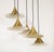 1950s Midcentury Modern Italian Brass Flushmount Light With Five Pendant Drops For Sale - Image 5 of 12
