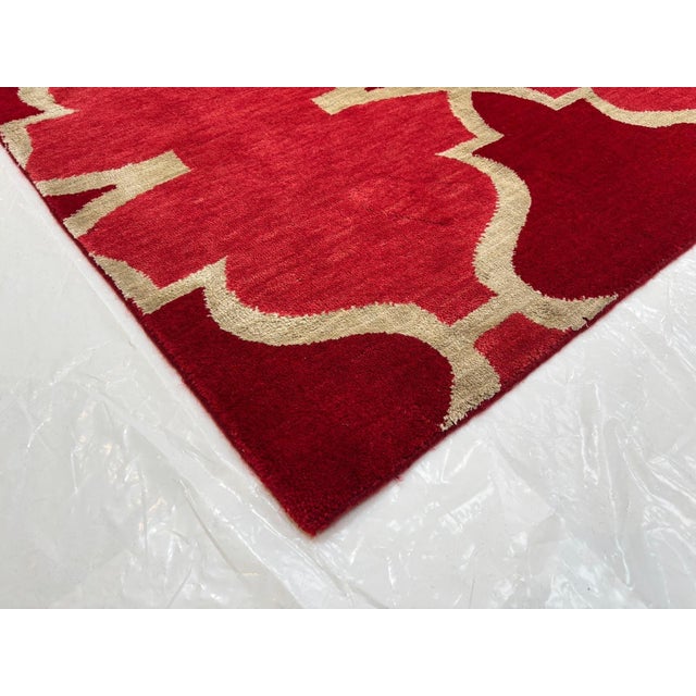 Silk and Wool Modern Nepalese Rug , 6' X 9' For Sale - Image 4 of 4