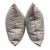 Abstract Pair 22'' Pillows Gray Dot With Pink Welt For Sale - Image 3 of 6