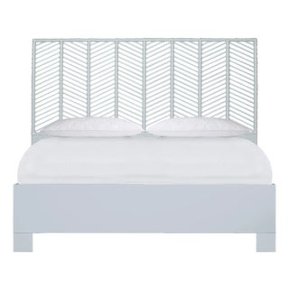 Liam Platform Bed King - Light Blue For Sale