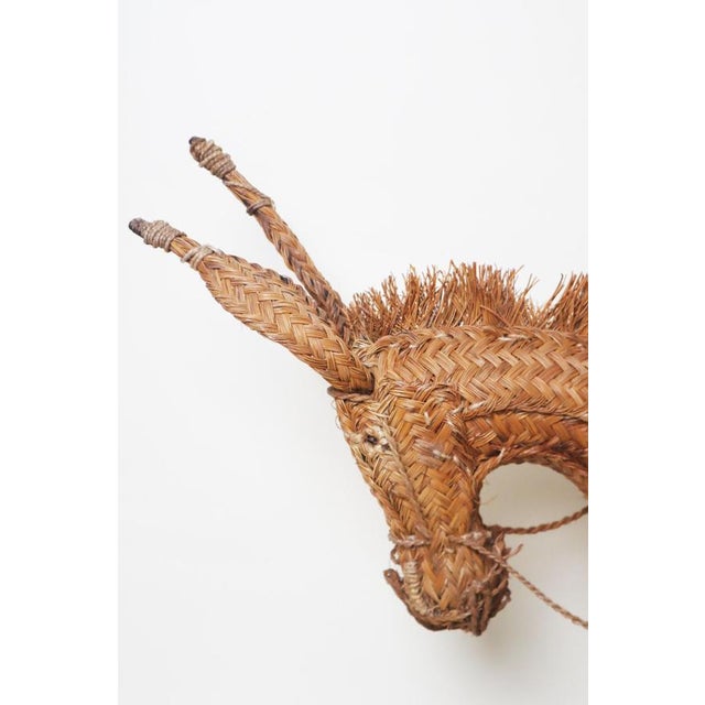 Spanish Hand-Woven Wicker Donkey, 1950s For Sale - Image 10 of 15