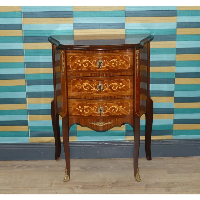 Baroque Style Chest of Drawers in Veneered Mahogany, 1960s For Sale - Image 14 of 14