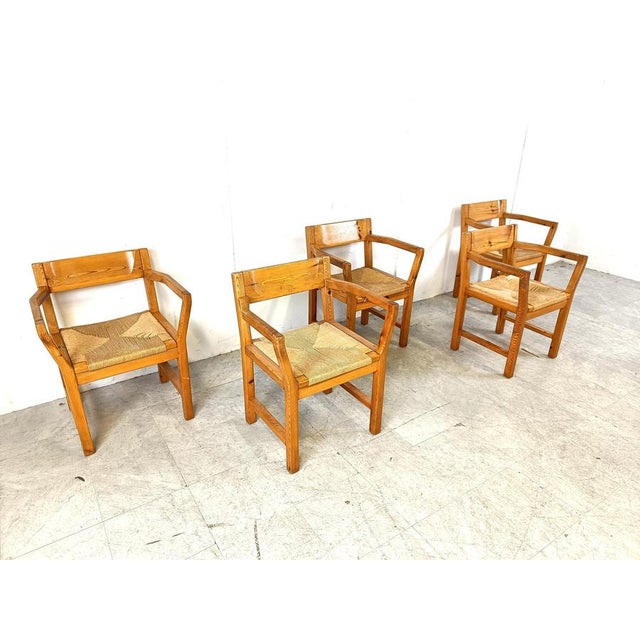 Wood Vintage Scandinavian Pinewood Dining Chairs from GM Mobler, 1960s, Set of 5 For Sale - Image 7 of 13