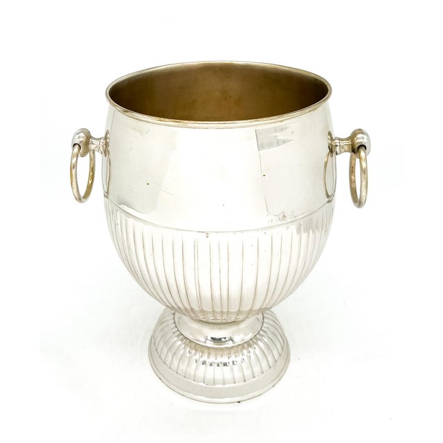 English Antique French Silver-Plate Champagne Bucket / Wine Cooler, C. 1900 – Neoclassical / French Traditional For Sale - Image 3 of 12