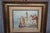 Charming oil on canvas depicting a lively harbor scene. in the style of medieval flemish or dutch cities, the composition...