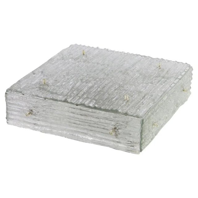 Metal Large Austrian Murano Glass Flush Mount from Kalmar, 1960s For Sale - Image 7 of 7