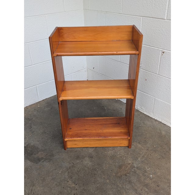 Small Vintage Handmade Solid Oak Bookshelf For Sale - Image 12 of 12