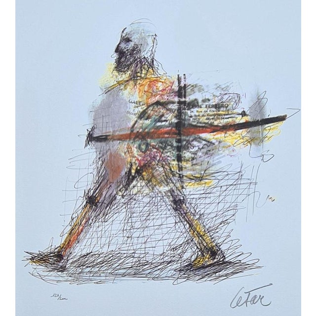Caesar The birdman Original lithograph Signed in pencil Numbered /200 copies On vellum, 64 x 45 cm format Very good...