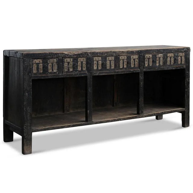 Black Vintage Chinese Apothecary Counter For Sale - Image 8 of 8