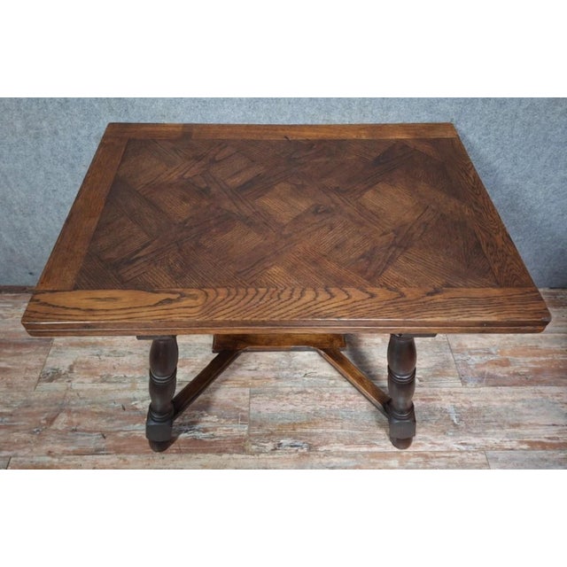 Renaissance Extendable Table in Oak, 1960s For Sale - Image 3 of 9