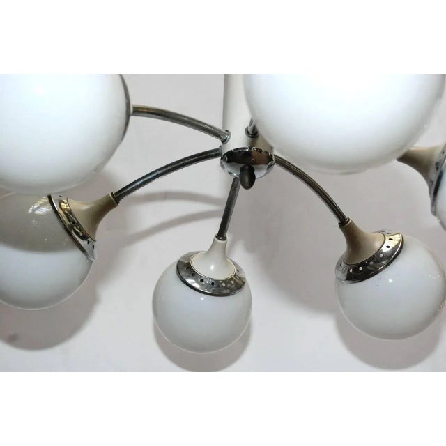 Vintage Italian Murano Glass Pendant by Targetti For Sale - Image 4 of 11