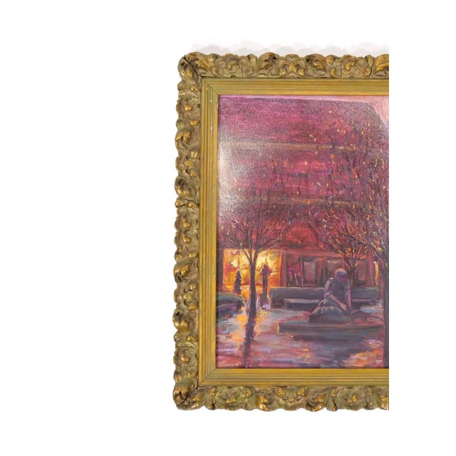 Late 19th Century 19th Century Wood Frame Oil / Canvas Wall Painting For Sale - Image 5 of 13