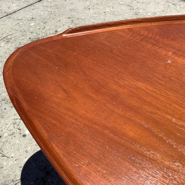1950's Danish MCM Teak Boomerang Coffee Table by William Watting For Sale - Image 4 of 8
