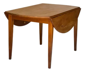 French Provincial Drop-Leaf Table of Cherrywood With Round Top
