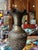 Brass 1970s Large Brass Hand Painted Design Vase For Sale - Image 8 of 10