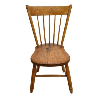 Primitive Windsor Wood Side Chair From the Clark Gable Estate – Christie’s 2006 Provenance For Sale