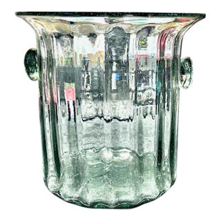 Vintage Art Deco Glass Champagne and Wine Chiller For Sale