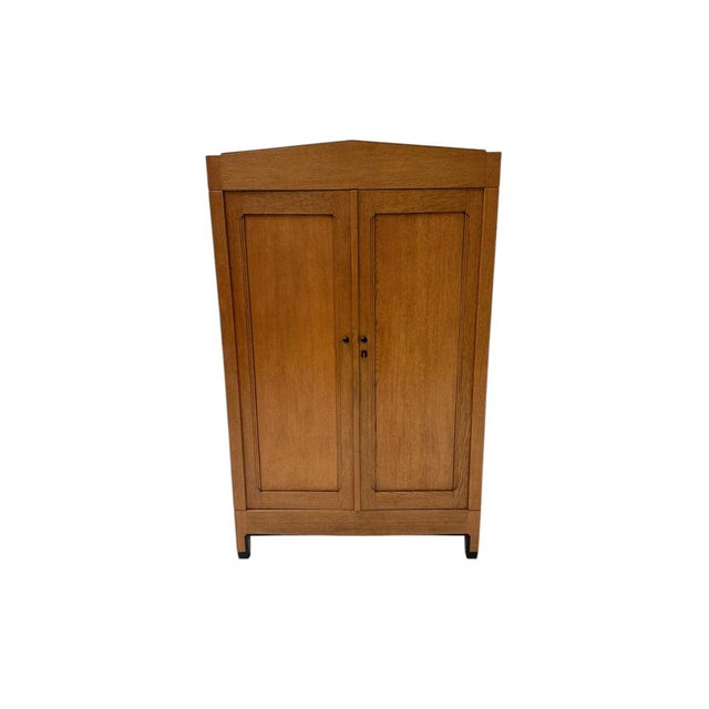 Wood Art Deco Amsterdam School Armoire by Hildo Krop for Gebroeders Monsieur, 1920s For Sale - Image 7 of 10
