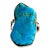 * Organic Genuine Arizona Blue Turquoise Statement Ring in Sterling Silver, Vintage Estate, Size 7 For Sale