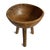Vintage Rustic Wood Bowl on Legs For Sale - Image 4 of 6