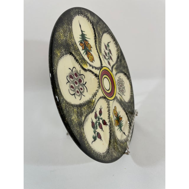 Vintage 1960s French Henriot Quimper Oyster Plate For Sale - Image 11 of 13