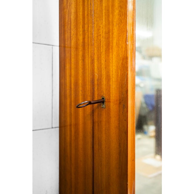 Wood Vintage Italian Teak Entrance Mirror, 1950s For Sale - Image 7 of 9